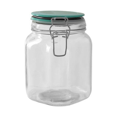 Glass Storage Jar 1050ml (3 Assorted Colours)