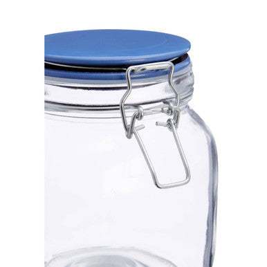 Glass Storage Jar 1050ml (3 Assorted Colours)