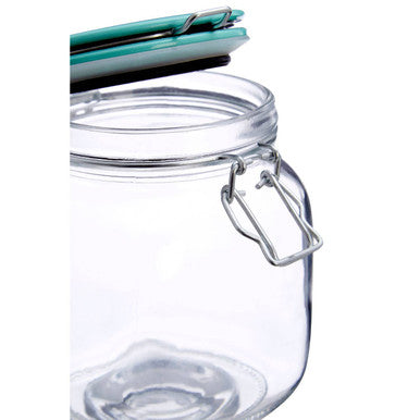 Glass Storage Jar 1050ml (3 Assorted Colours)