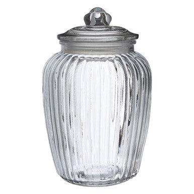 Clear Glass Fluted Storage Jar 2280ml