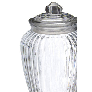Clear Glass Fluted Storage Jar 2280ml