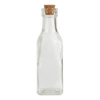 Set of 6 Small Glass Bottles with Cork Stoppers