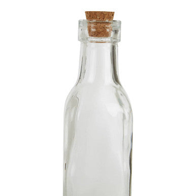 Set of 6 Small Glass Bottles with Cork Stoppers