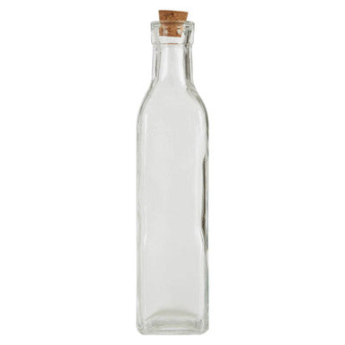 Set of 6 Glass Bottles with Cork Stoppers