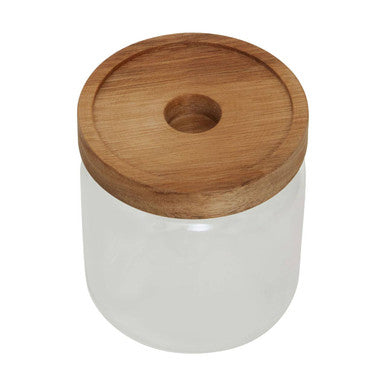 Glass Storage Jar with Acacia Wood Lid 700ml