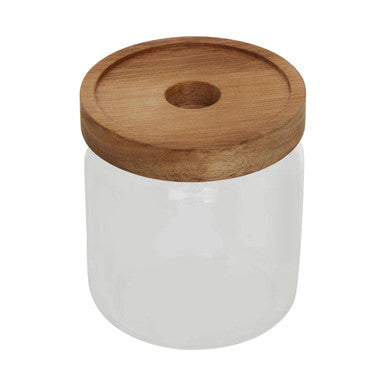 Glass Storage Jar with Acacia Wood Lid 700ml