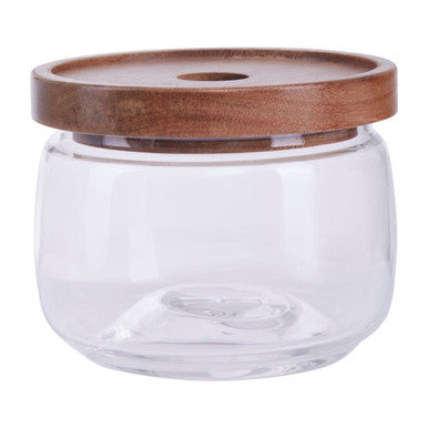 Glass Storage Jar with Acacia Lid 560ml