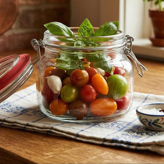 Square Clip Top Storage Jar 500ml