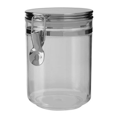 Clear Storage Jar with Silver Lid 800ml