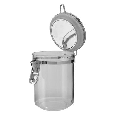 Clear Storage Jar with Silver Lid 800ml