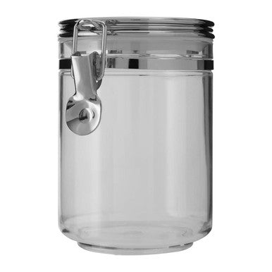 Clear Storage Jar with Silver Lid 800ml