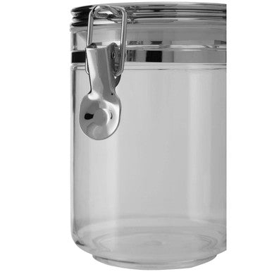 Clear Storage Jar with Silver Lid 800ml