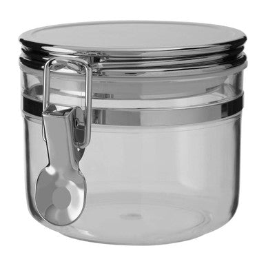 Clear Storage Jar with Silver Lid 450ml