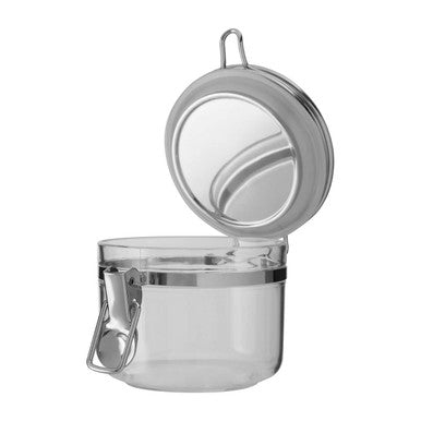 Clear Storage Jar with Silver Lid 450ml