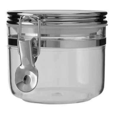 Clear Storage Jar with Silver Lid 450ml