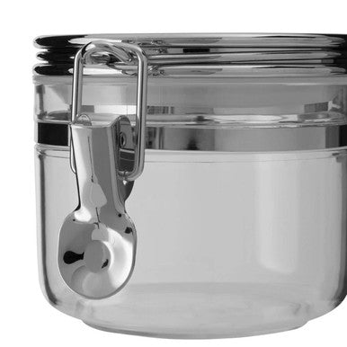 Clear Storage Jar with Silver Lid 450ml