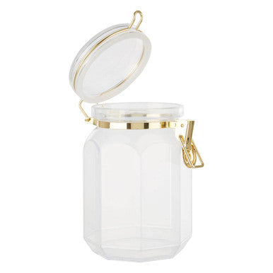 Clear Octagonal Storage Jar 1200ml