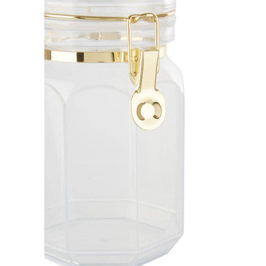 Clear Octagonal Storage Jar 1200ml
