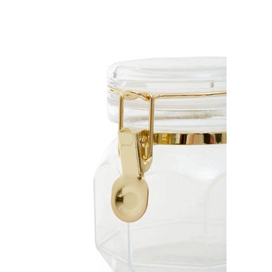 Clear Hexagon Storage Jar 750ml