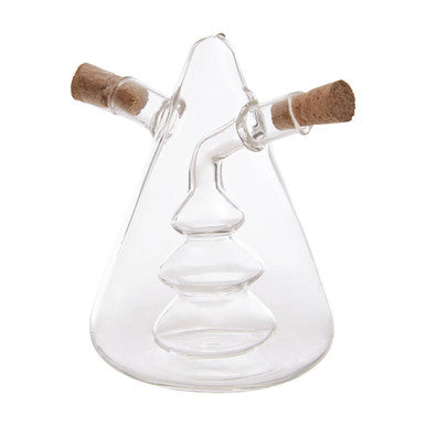 Dual Chamber Oil and Vinegar Glass Bottle