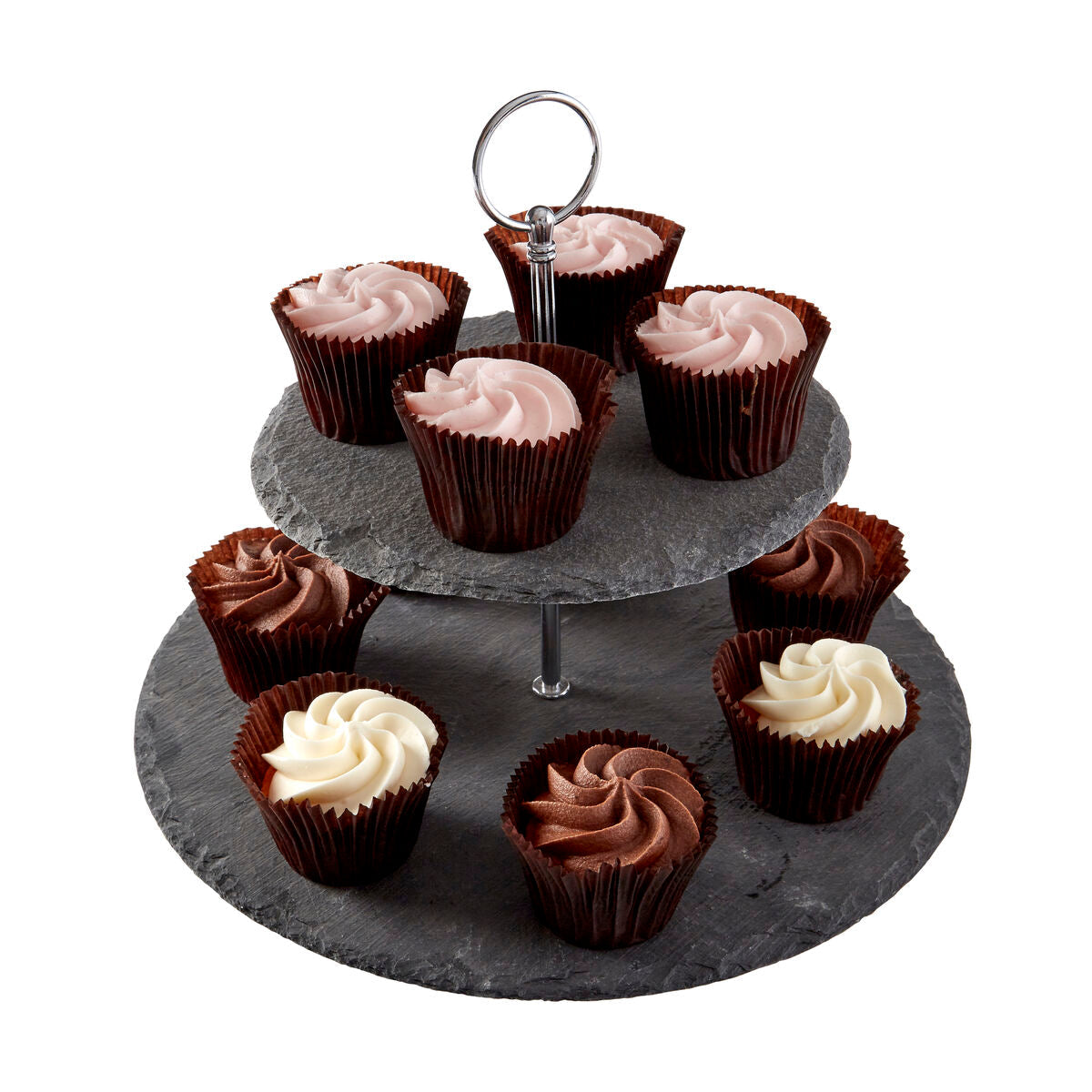 2 Tier Round Slate Cake Stand