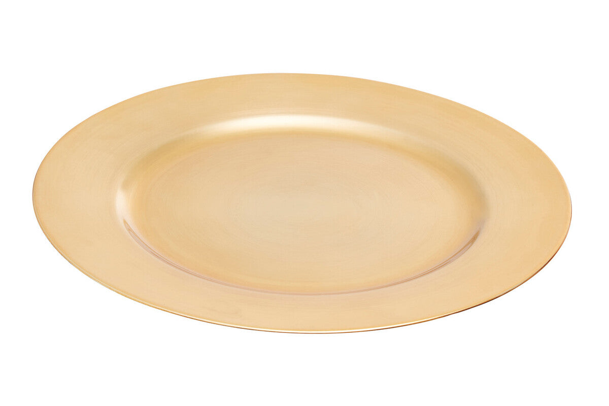 Flat Gold Charger Plate | Dia