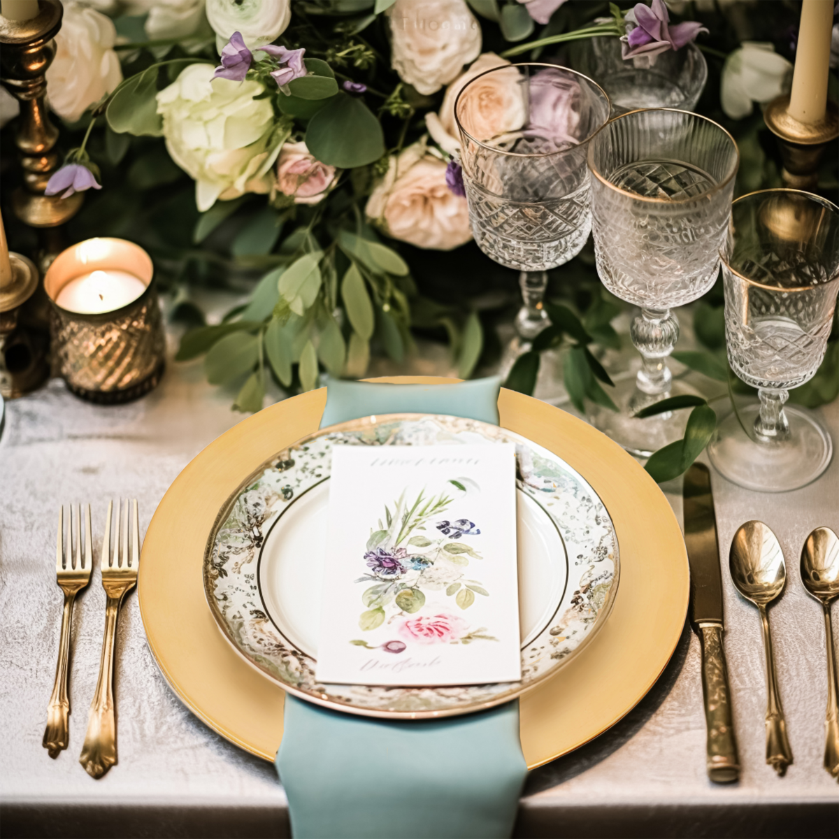 Flat Gold Charger Plate | Dia