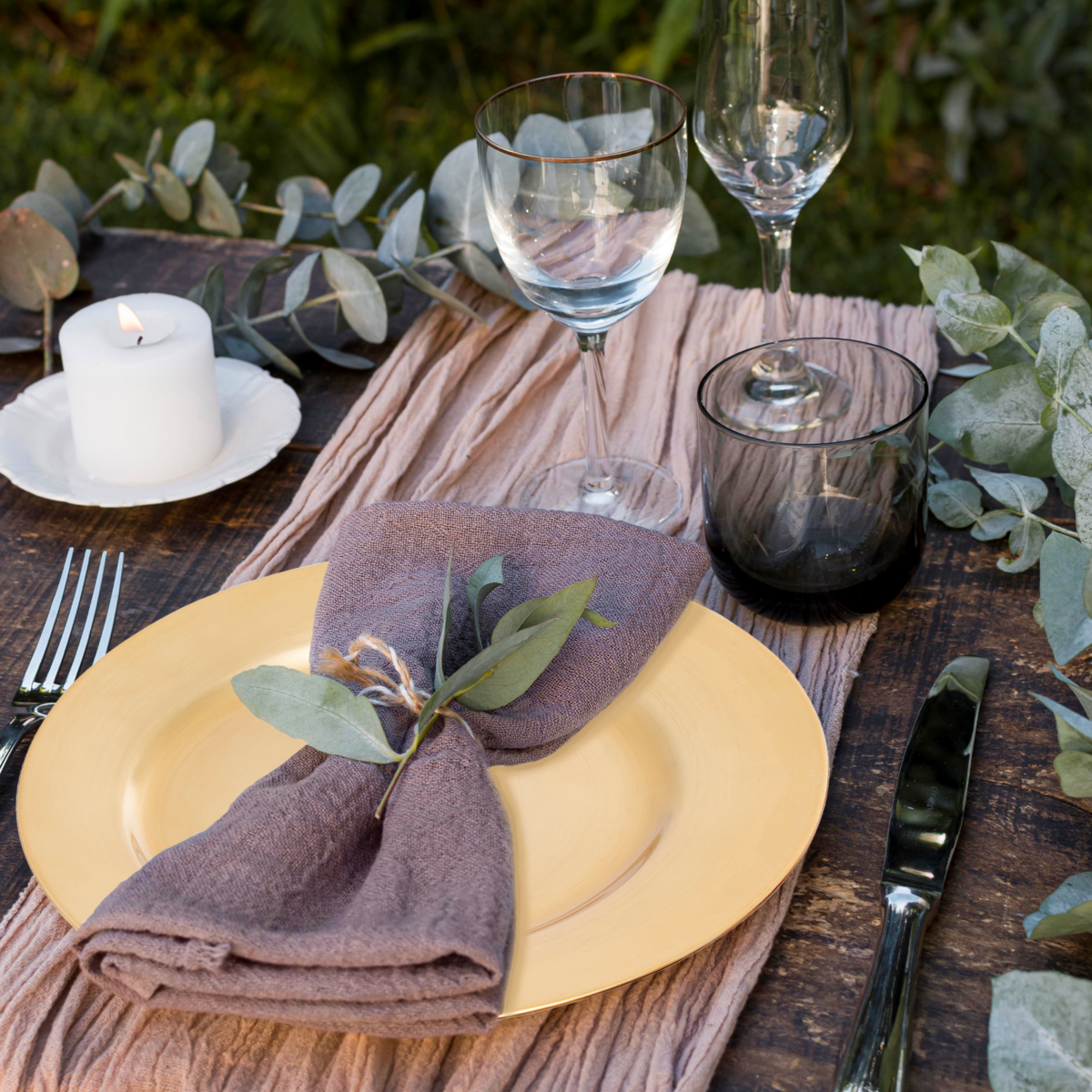 Flat Gold Charger Plate | Dia