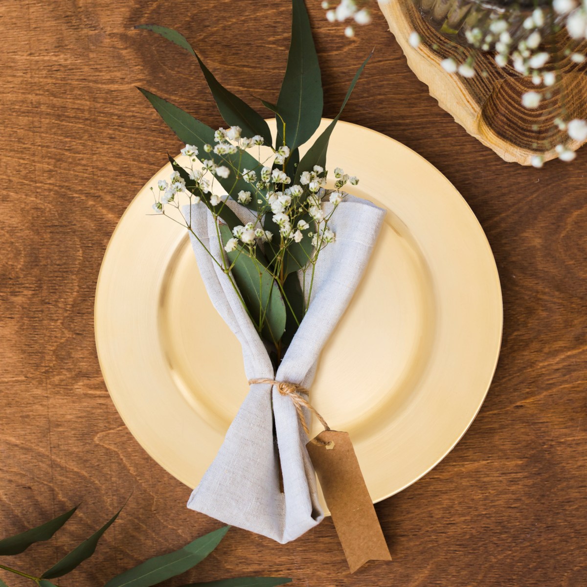 Flat Gold Charger Plate | Dia