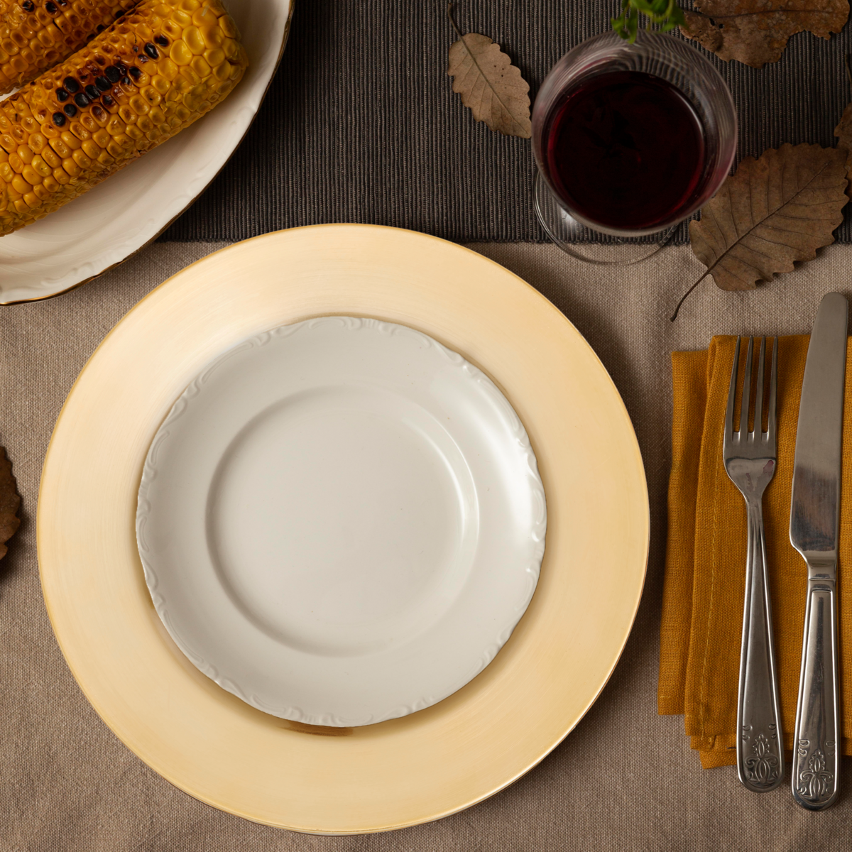 Flat Gold Charger Plate | Dia