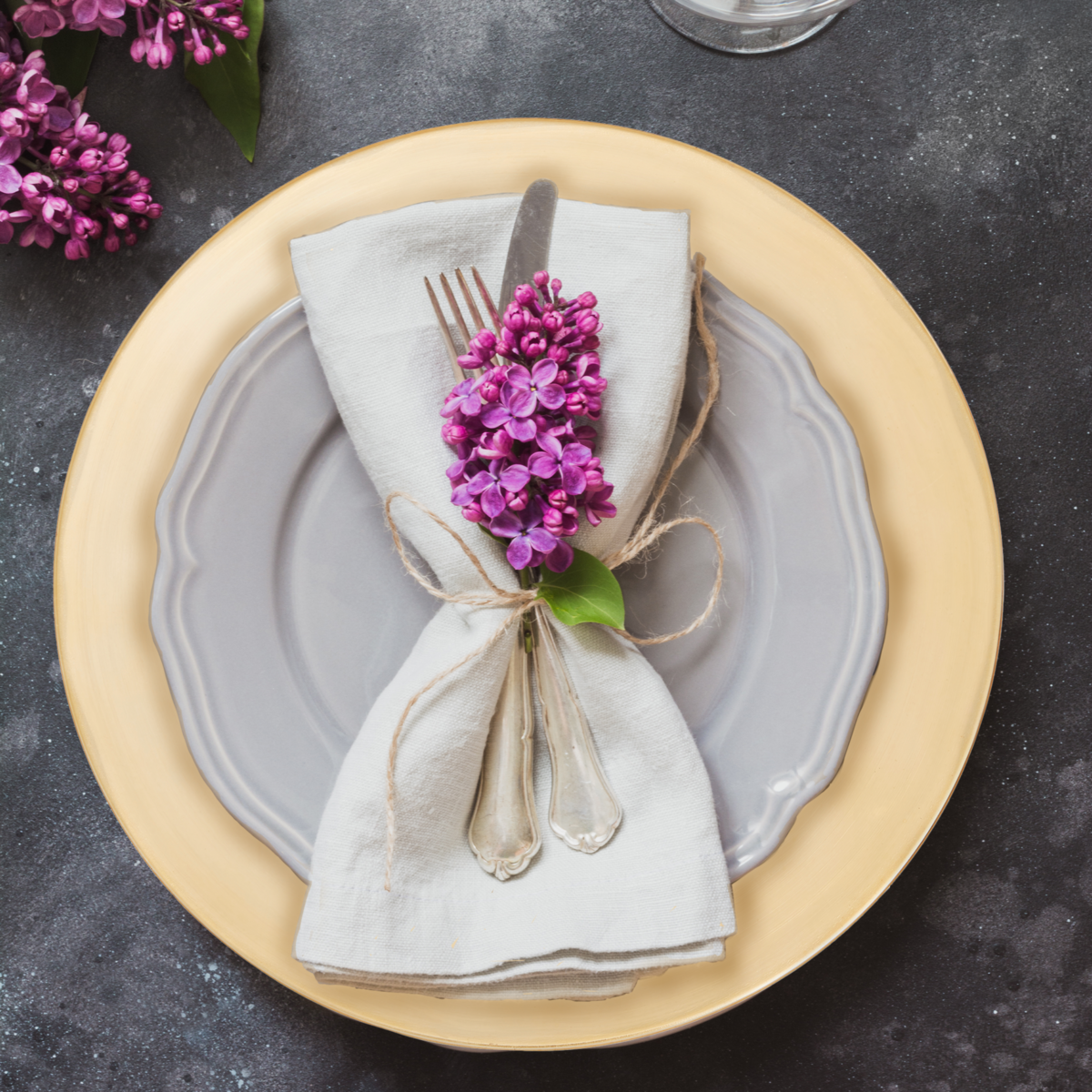 Flat Gold Charger Plate | Dia
