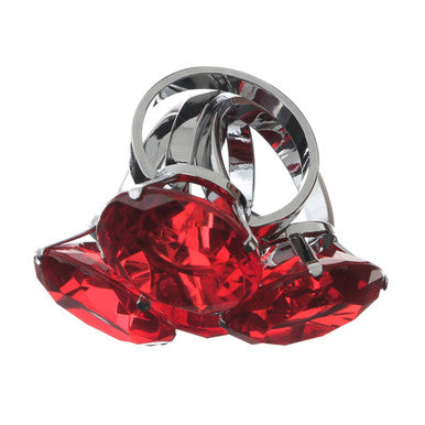 Set of 4 Red Diamante Napkin Rings