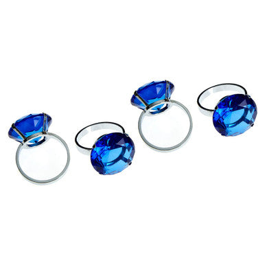 Set of 4 Sapphire Diamante Napkin Rings