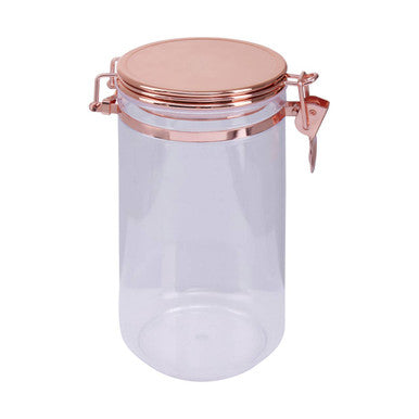Clear Storage Jar with Copper Lid 1100ml