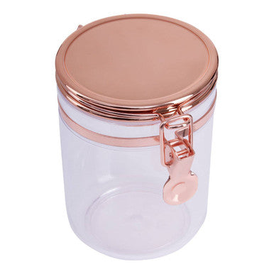 Clear Storage Jar with Copper Lid 800ml