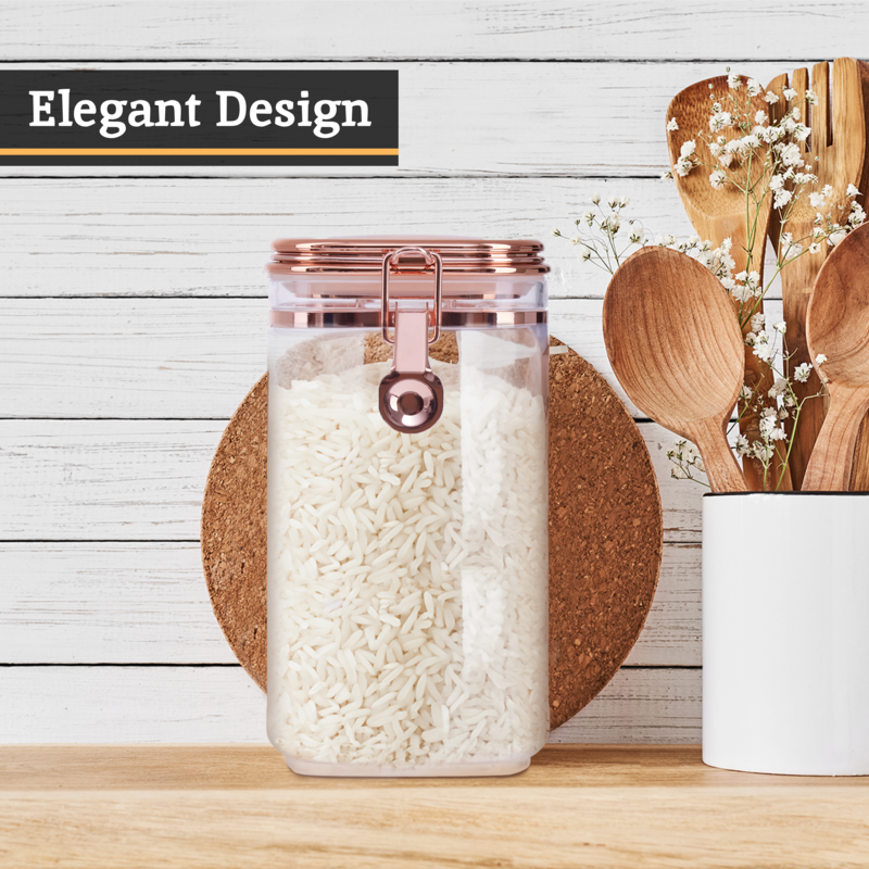 Clear Storage Jar with Copper Lid 750ml