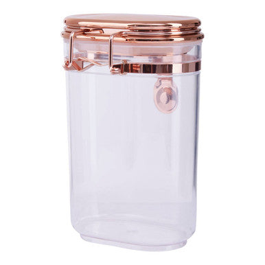 Clear Storage Jar with Copper Lid 600ml