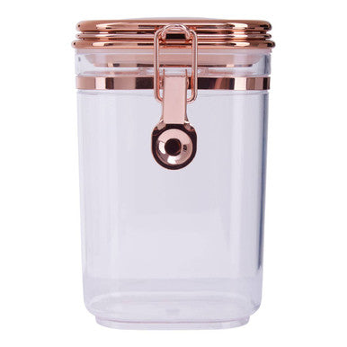 Clear Storage Jar with Copper Lid 600ml