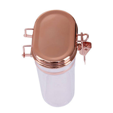 Clear Storage Jar with Copper Lid 600ml