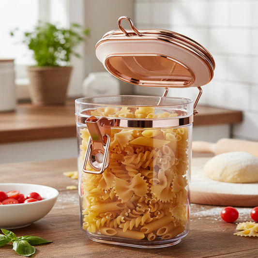 Clear Storage Jar with Copper Lid 500ml