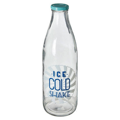 Glass Milk Bottle with Screw Cap