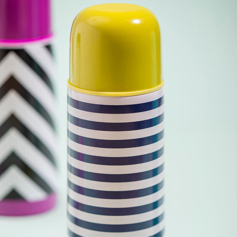 Blue Stripe 350ml Vacuum Flask