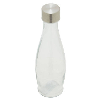 Clear Glass 550ml Bottle with Metal Lid