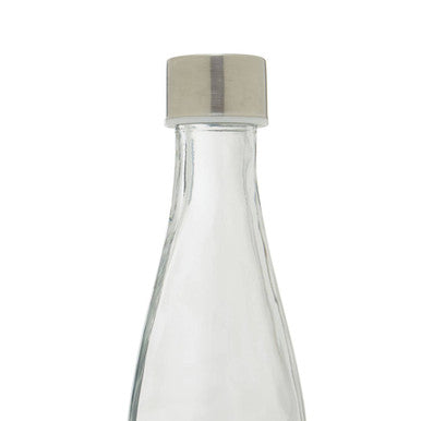 Clear Glass 550ml Bottle with Metal Lid