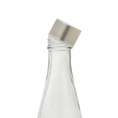 Clear Glass 1000ml Bottle with Metal Lid