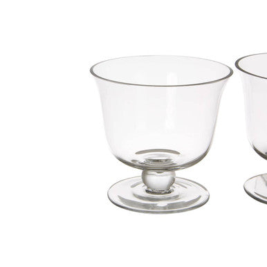 Set of 4 Footed Glass Dessert Bowls