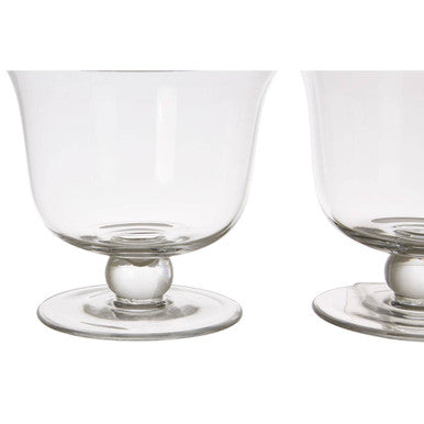 Set of 4 Footed Glass Dessert Bowls