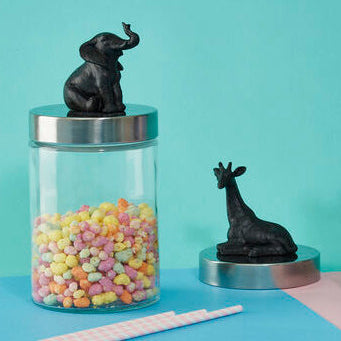 Glass Giraffe Jar with Airtight Lid