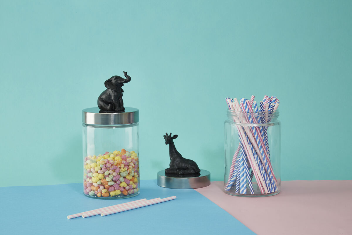 Glass Giraffe Jar with Airtight Lid