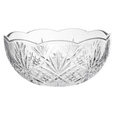 Clear Crystal Glass Embossed Bowl
